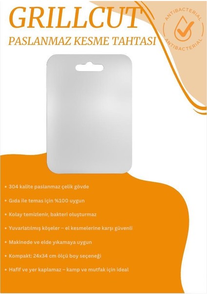 Paslanmaz Çelik Kesme Tahtası