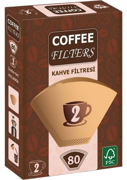 Caffeo Filters No2 80 Adet Kahve Filtre Kağıdı x 4 Adet fiyatları