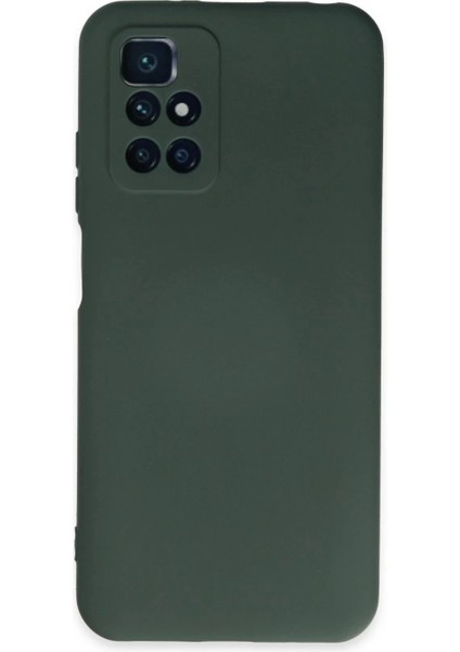 Xiaomi Redmi 10 2022 Kılıf Nano Içi Kadife Silikon - Koyu Yeşil