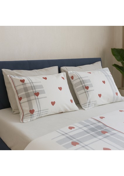 Lüks Dayanıklı Yumuşak Pamuklu Çift Kişilik Nevresim Takımı Seti + Lastikli Çarşaf +2 Yastık Kılıflı fiyatları