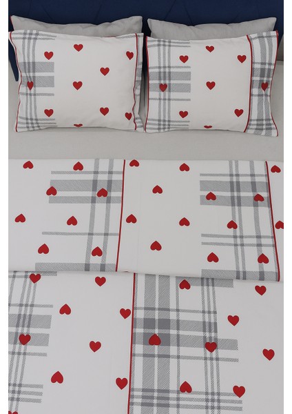 Lüks Dayanıklı Yumuşak Pamuklu Çift Kişilik Nevresim Takımı Seti + Lastikli Çarşaf +2 Yastık Kılıflı fırsatları