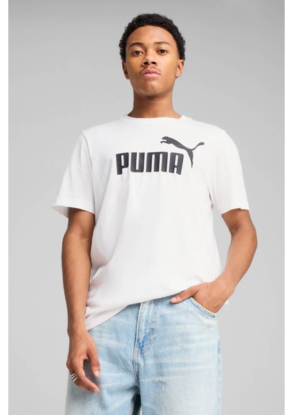 ESS No. 1 Logo Tee Beyaz Erkek Kısa Kol T-Shirt