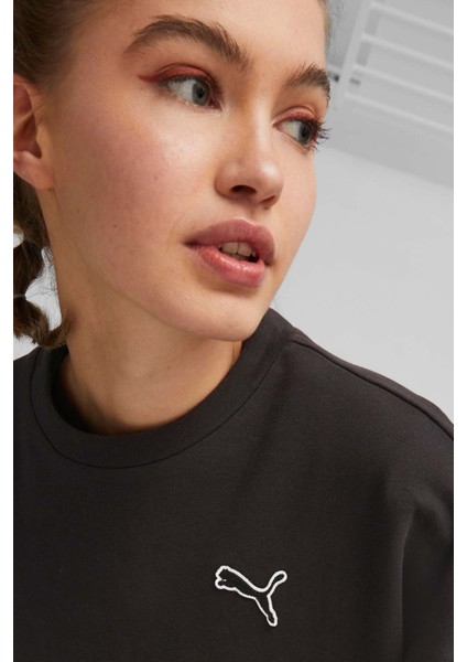 BETTER ESSENTIALS Crew TR Siyah Kadın Sweatshirt indirimleri