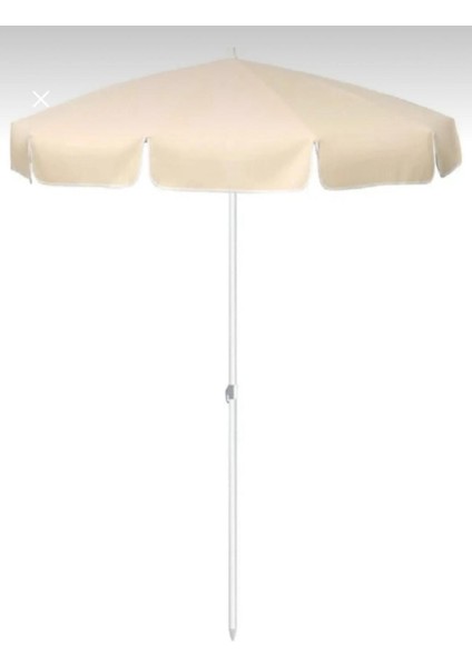 Şemsiye Plaj, Güneş ve Balkon Şemsiyesi Krem Renk Kalın Kumaş 10 Telli 200CM Çap modelleri