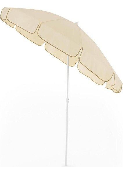 Şemsiye Plaj, Güneş ve Balkon Şemsiyesi Krem Renk Kalın Kumaş 10 Telli 200CM Çap fırsatları
