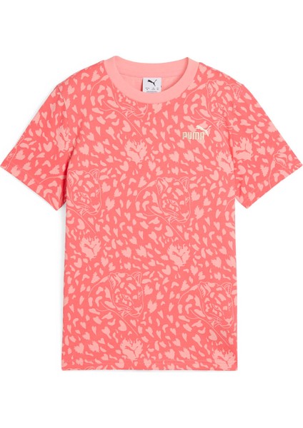 FLAMING LOVE AOP Tee G Pembe Kız Çocuk Kısa Kol T-Shirt