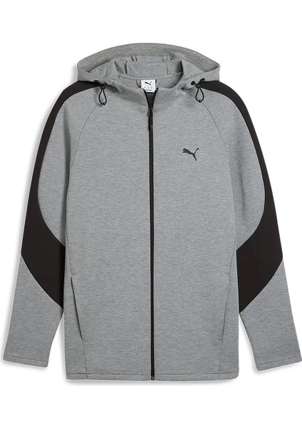 EVOSTRIPE Core FZ Hoodie Gri Erkek Sweatshirt
