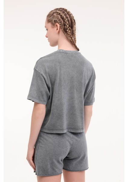 WL FREYA 11SY790 5FX Gri Kadın Kısa Kol T-Shirt fiyatları