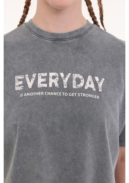 WL FREYA 11SY790 5FX Gri Kadın Kısa Kol T-Shirt fırsatları