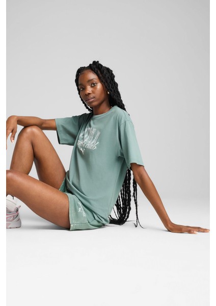 CLASS Relaxed Tee Yeşil Kadın Kısa Kol T-Shirt modelleri