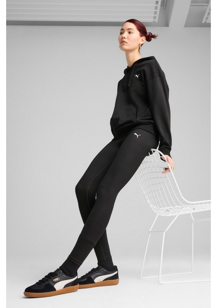 ESS Logo Poly Tights Siyah Kadın Tayt modelleri