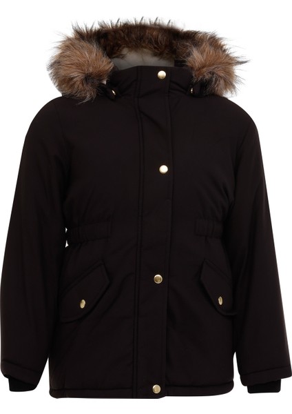NMFMARLIN PARKA JACKET Siyah Kız Çocuk Kaban