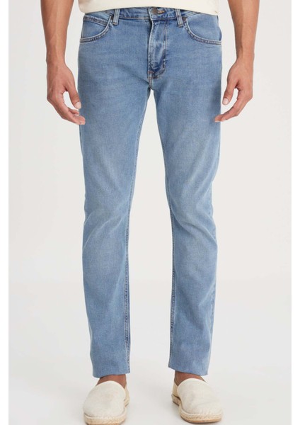 Luke Slim Fit Dar Kesim Mavi Erkek Jean Pantolon