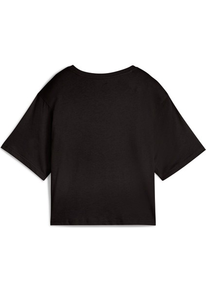 ESS Cropped No.1 Logo Tee Siyah Kadın Kısa Kol T-Shirt fiyatları