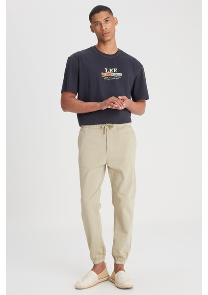 Slim Fit Dar Kesim Bej Erkek Pantolon modelleri