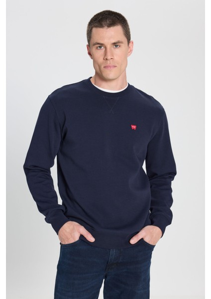 Regular Fit Normal Kesim Lacivert Erkek Sweatshirt