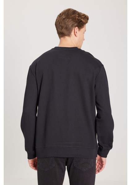 Regular Fit Normal Kesim Siyah Erkek Sweatshirt fiyatları