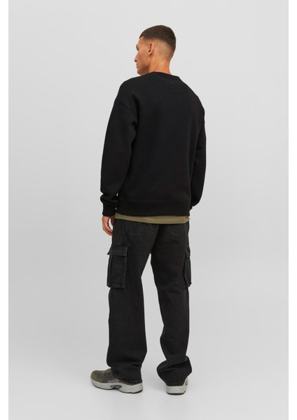JCOCLASSIC TWILL SWEAT CR Siyah Erkek Sweatshirt modelleri