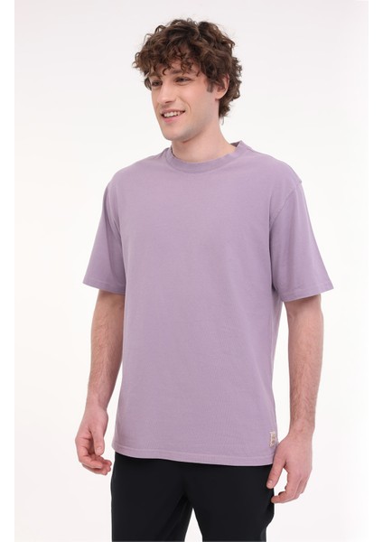 MB C NECK 11BS38 5FX Mor Erkek Kısa Kol T-Shirt
