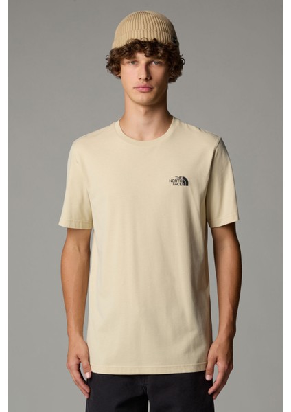 M S/S SIMPLE DOME TEE Bej Erkek Kısa Kol T-Shirt
