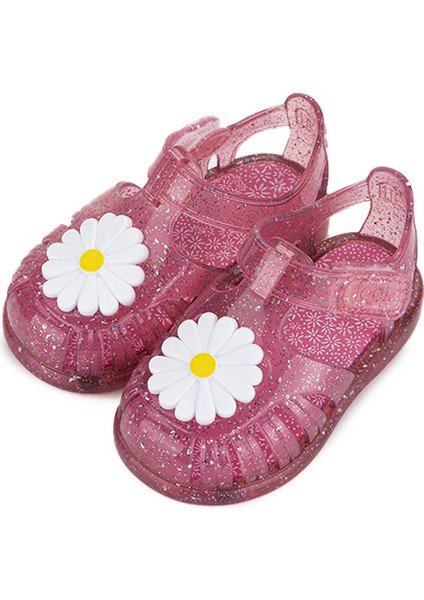 TOBBY GLOSS FLOR Fuşya Unisex Çocuk Düz Sandalet modelleri