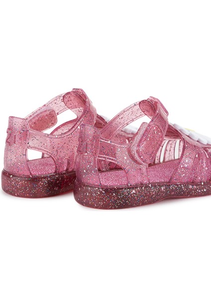 TOBBY GLOSS FLOR Fuşya Unisex Çocuk Düz Sandalet fırsatları