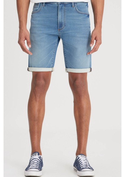 5 Cep Jean Şort Mavi Erkek Şort