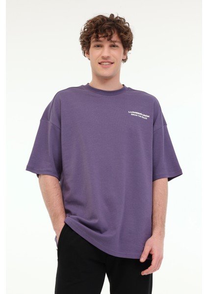 ML FRANCO 11FF10 5FX Mor Erkek Kısa Kol T-Shirt