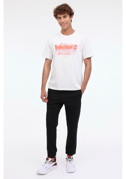 Short Sleeve Graphic Slub Beyaz Erkek Kısa Kol T-Shirt modelleri