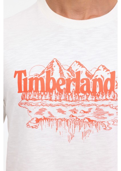 Short Sleeve Graphic Slub Beyaz Erkek Kısa Kol T-Shirt fırsatları