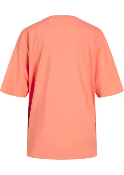 JXPAIGE LOOSE SS TEE JRS Kiremit Kadın Kısa Kol T-Shirt modelleri