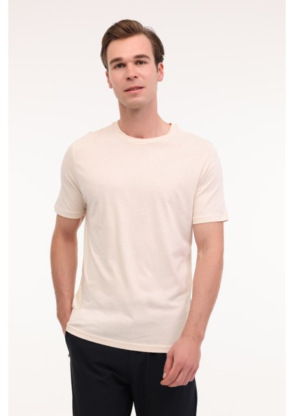 MB CT110 PM C NK T-SH 5FX Bej Erkek Kısa Kol T-Shirt