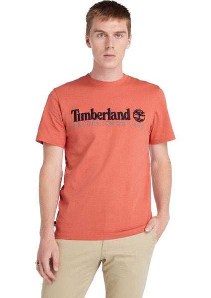 Embroidery Logo Tee Kırmızı Erkek Kısa Kol T-Shirt