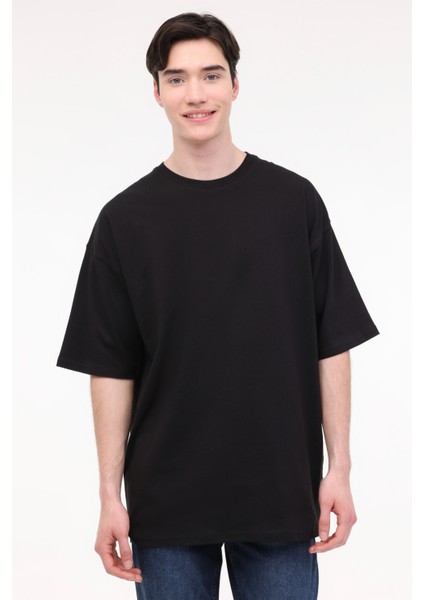 JORGRAND OVERSIZE TEE SS Siyah Erkek Kısa Kol T-Shirt