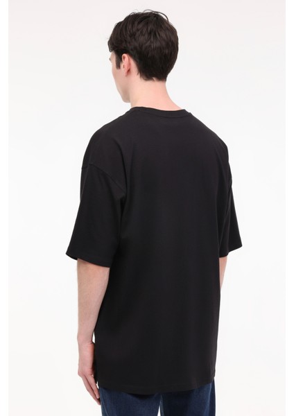 JORGRAND OVERSIZE TEE SS Siyah Erkek Kısa Kol T-Shirt modelleri