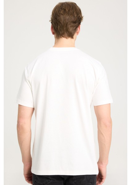 Bisiklet Yaka T-shirt Beyaz Erkek Kısa Kol T-Shirt fiyatları