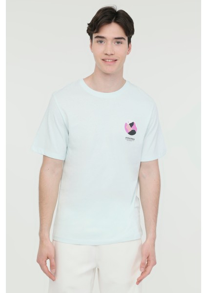 JORLAFAYETTE TEE SS CREW Mavi Erkek Kısa Kol T-Shirt