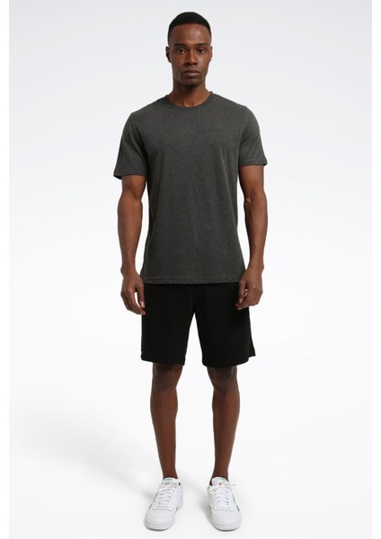 RI Left Chest Logo Gri Erkek Kısa Kol T-Shirt