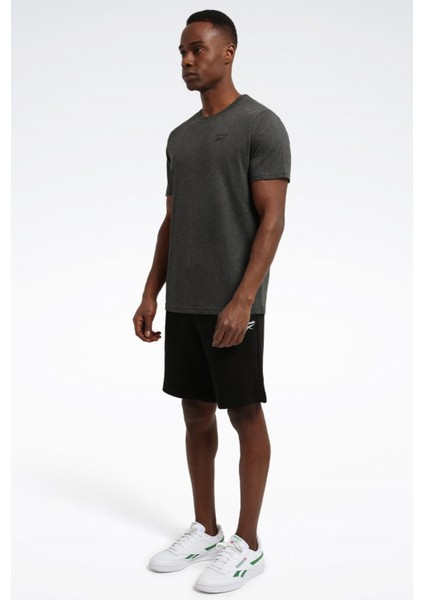 RI Left Chest Logo Gri Erkek Kısa Kol T-Shirt