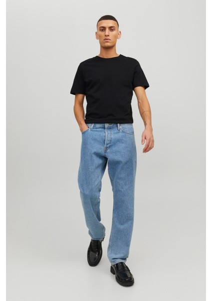 JJEORGANIC BASIC TEE SS O Siyah Erkek Kısa Kol T-Shirt