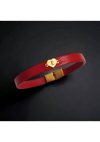 14 Ayar Altın Plakalı D Harfine Özel Dikdörtgen Motifli Siyah Derili Hediye BILEKLIK-540HARF