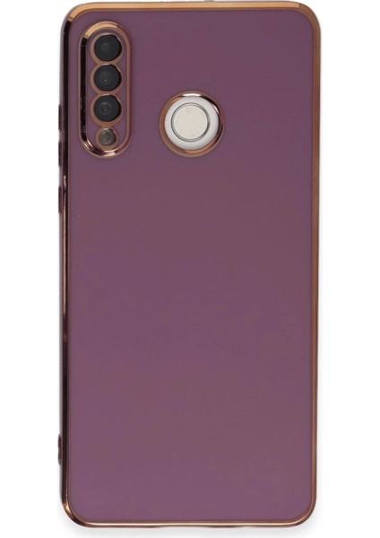 Huawei P30 Lite Kılıf Volet Silikon - Mor
