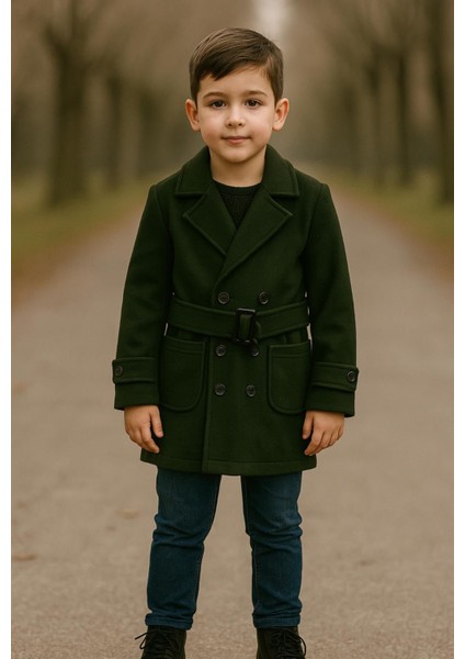 Erkek Çocuk Ince Kaşe Kaban