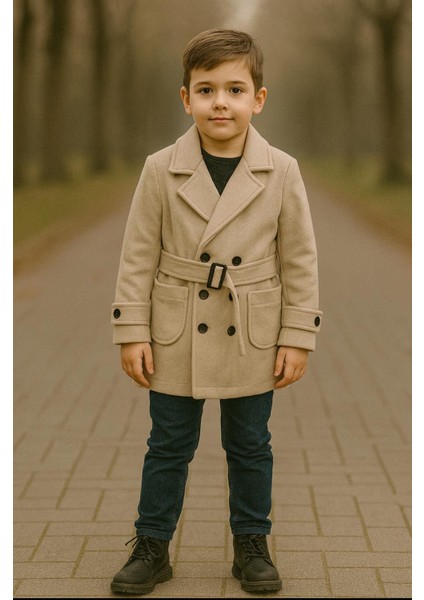 Erkek Çocuk Ince Kaşe Kaban