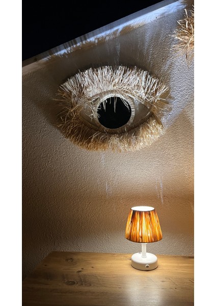 Rafya Saçaksız Şarjlı Masa Lambası - Alt Beyaz fiyatları