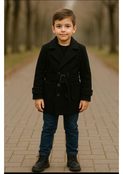 Erkek Çocuk Ince Kaşe Kaban