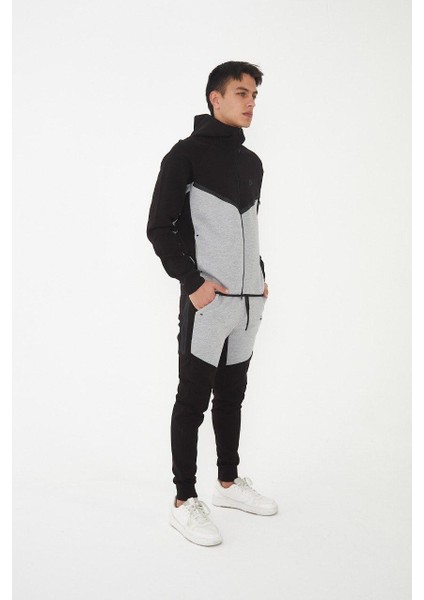 Tech Fleece Gri-Siyah Eşofman Takımı modelleri