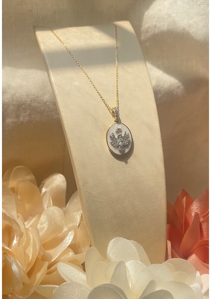 14 Ayar Altın Taşlı Anka Kuşu Kolye