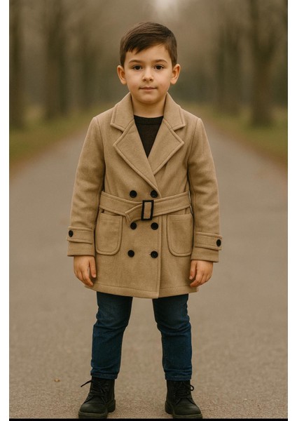 Erkek Çocuk Ince Kaşe Kaban