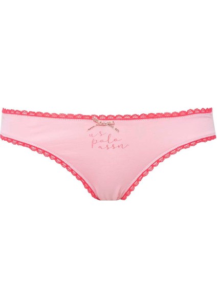 Lisanslı %95 Pamuklu Kadın Slip Külot 3'lü Özel Kutulu Paket / Mercan - Pembe - Baskılı fiyatları